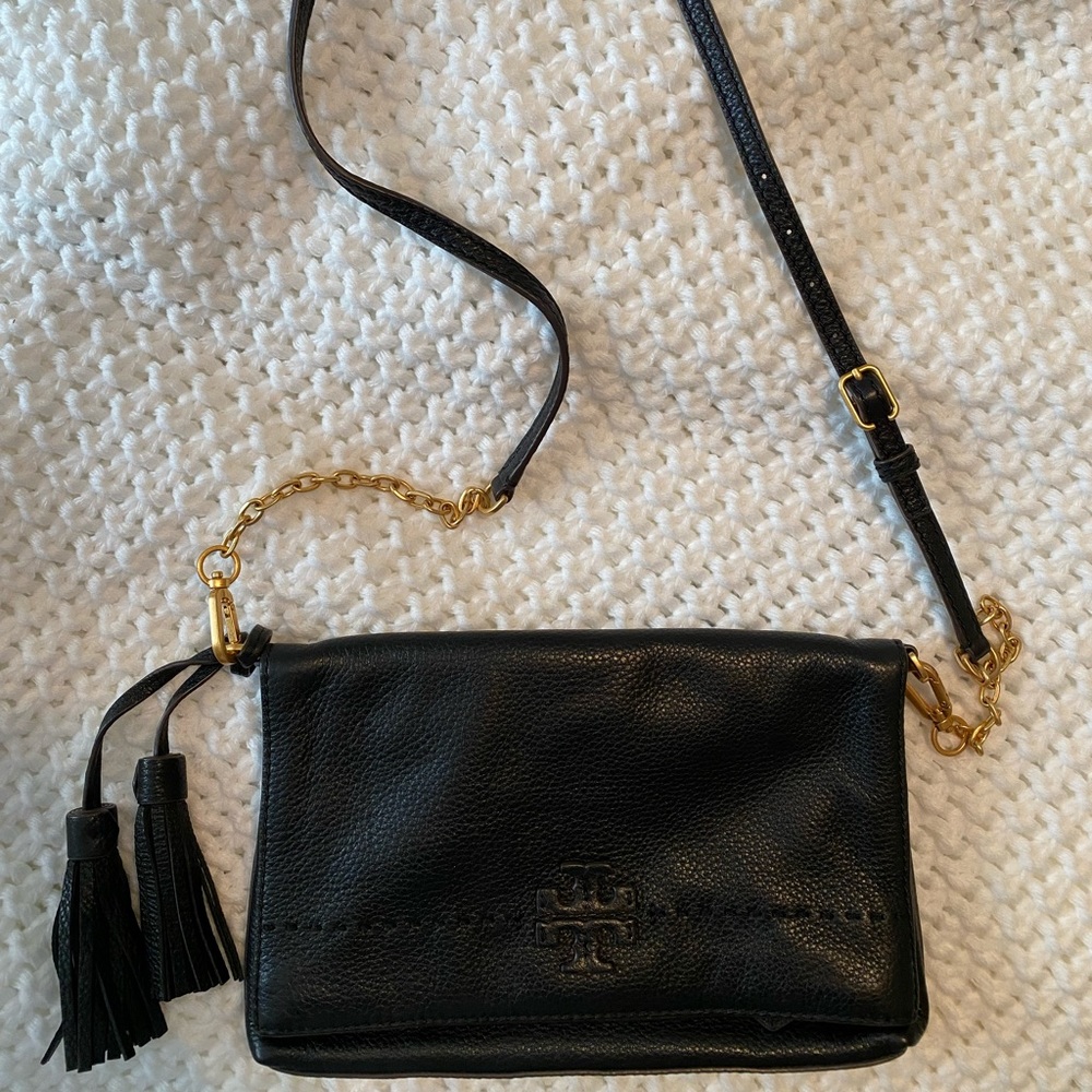 LIKE NEW Tory Burch Purse Black Crossbody